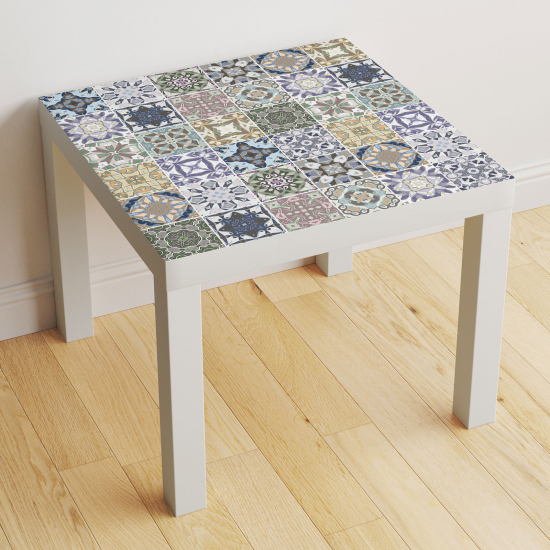 Vinilo Adhesivo Decorativo para Mesa - Motivo Azulejos de cemento