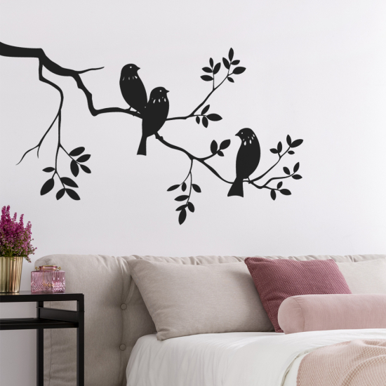Vinilo Adhesivo Decorativo - Rama Aves