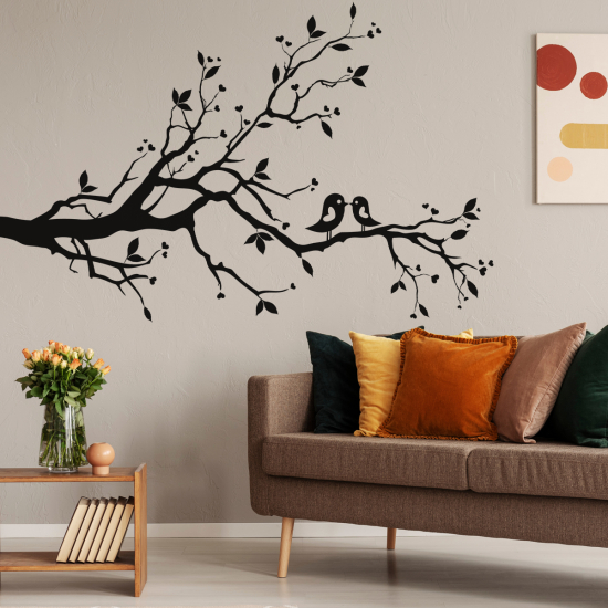 Vinilo Adhesivo Decorativo - Rama Aves