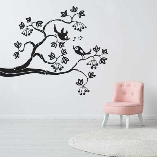 Vinilo Adhesivo Decorativo - Rama Aves