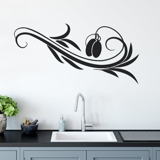 Vinilo Adhesivo Decorativo - Rama de olivo