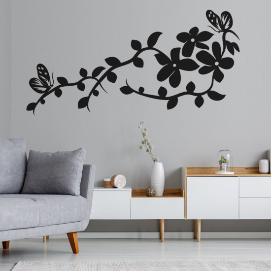 Vinilo Adhesivo Decorativo - Rama floral