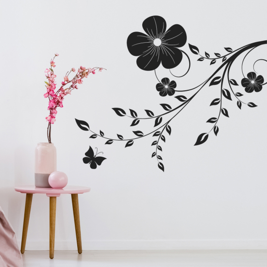 Vinilo Adhesivo Decorativo - Rama floral