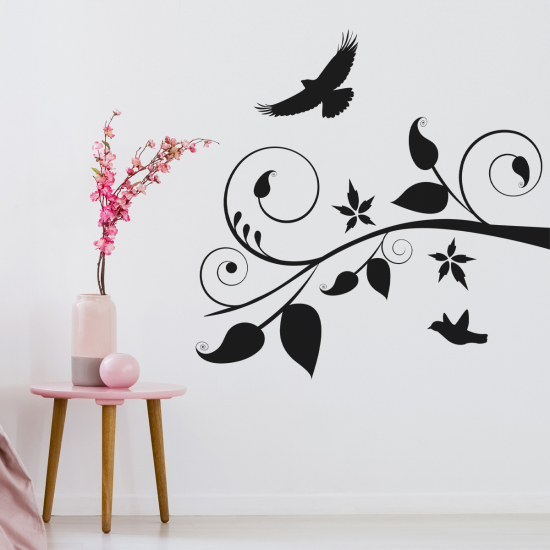 Vinilo Adhesivo Decorativo - Rama floral