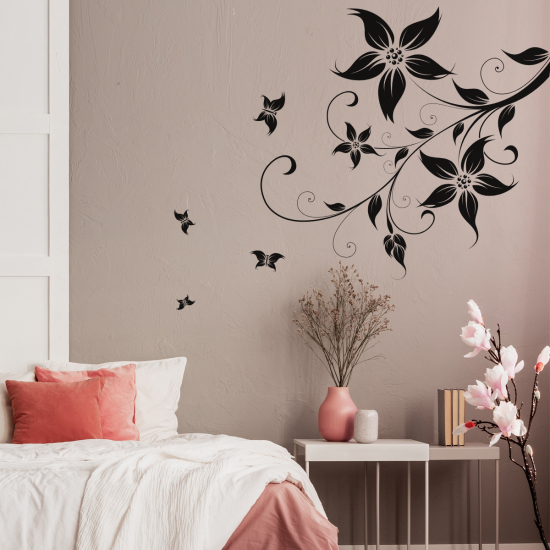 Vinilo Adhesivo Decorativo - Rama floral
