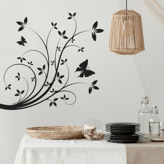 Vinilo Adhesivo Decorativo - Rama floral