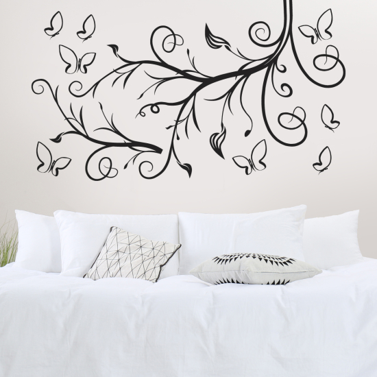Vinilo Adhesivo Decorativo - Rama Mariposas