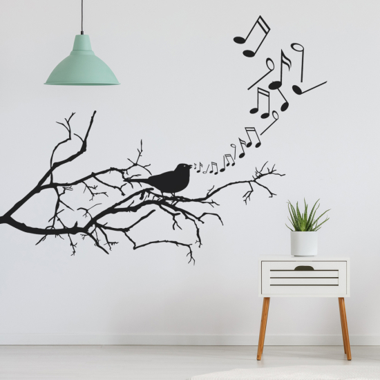 Vinilo Adhesivo Decorativo - Rama Pájaro