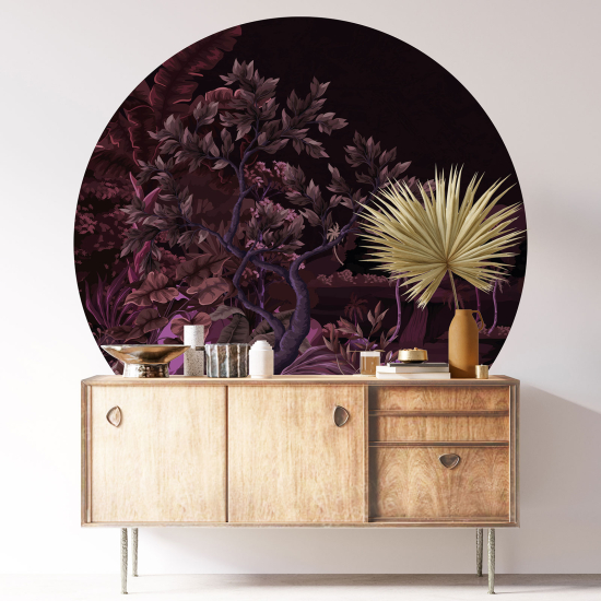 Vinilo Adhesivo Decorativo Redondo - Árbol