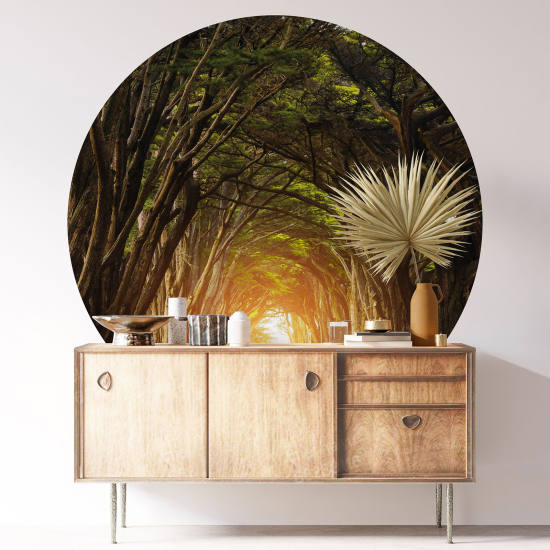 Vinilo Adhesivo Decorativo Redondo - Bosque
