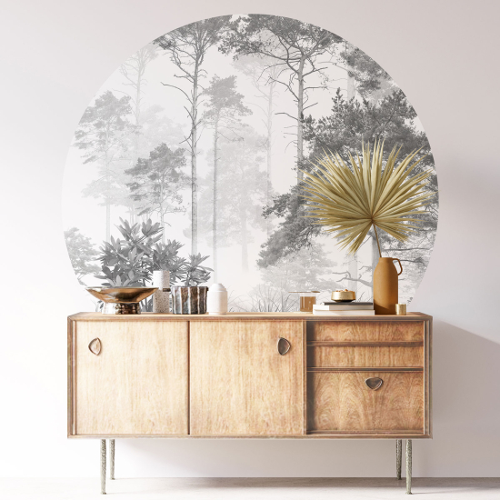 Vinilo Adhesivo Decorativo Redondo - Bosque