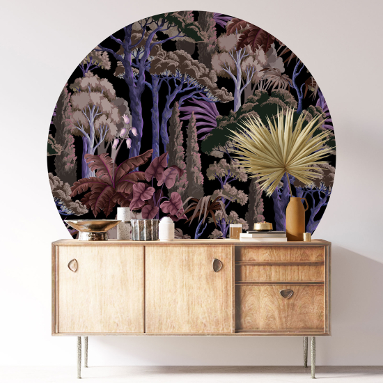 Vinilo Adhesivo Decorativo Redondo - Bosque