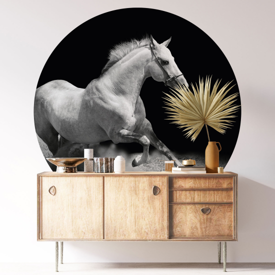 Vinilo Adhesivo Decorativo Redondo - Caballo