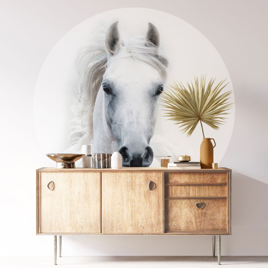 Vinilo Adhesivo Decorativo Redondo - Caballo