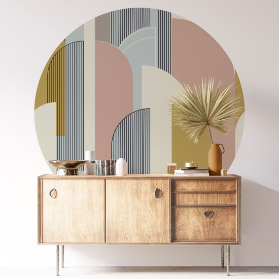 Vinilo Adhesivo Decorativo Redondo - Diseño de Arcos