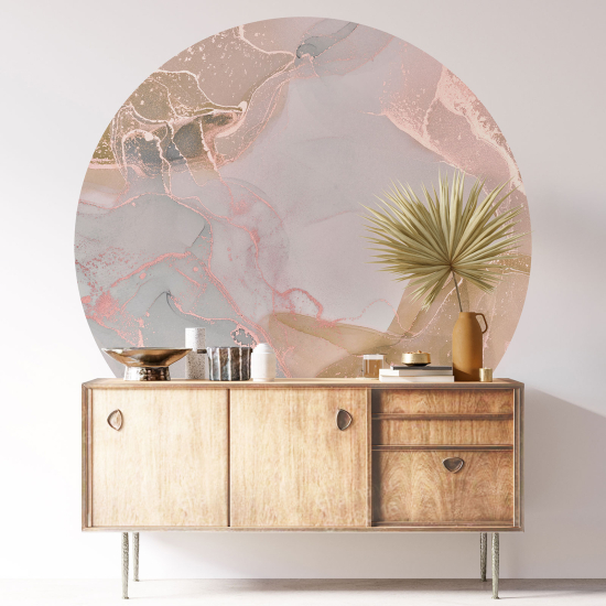 Vinilo Adhesivo Decorativo Redondo - Efecto Marmoleado