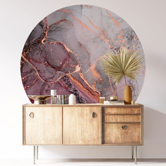 Vinilo Adhesivo Decorativo Redondo - Efecto Marmoleado