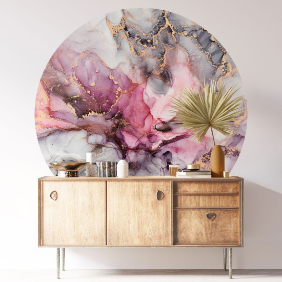 Vinilo Adhesivo Decorativo Redondo - Efecto Marmoleado