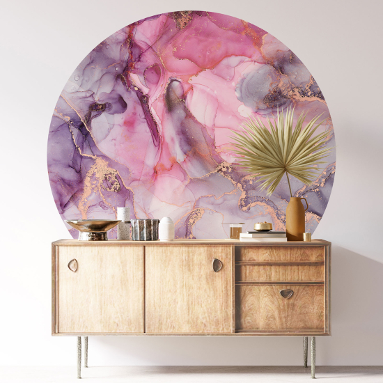 Vinilo Adhesivo Decorativo Redondo - Efecto Marmoleado