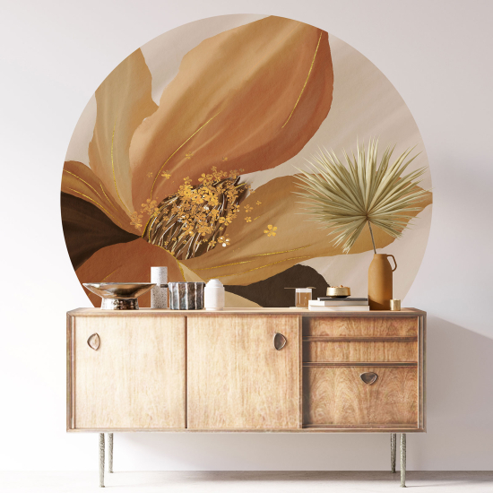 Vinilo Adhesivo Decorativo Redondo - Flor