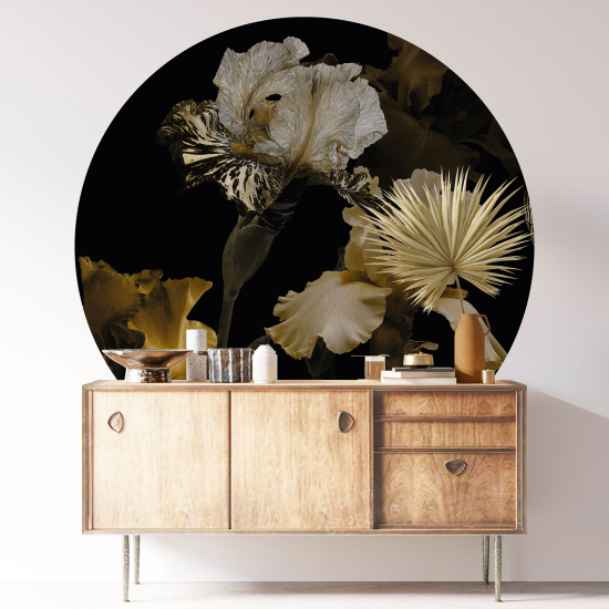 Vinilo Adhesivo Decorativo Redondo - Flores