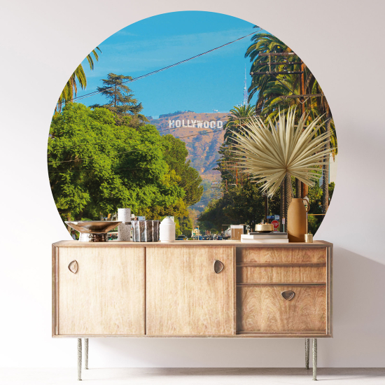 Vinilo Adhesivo Decorativo Redondo - Hollywood