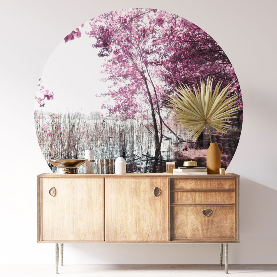 Vinilo Adhesivo Decorativo Redondo - Lago