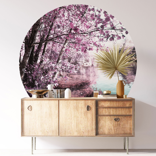 Vinilo Adhesivo Decorativo Redondo - Lago
