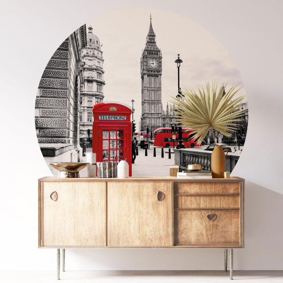Vinilo Adhesivo Decorativo Redondo - Londres