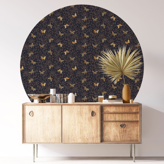 Vinilo Adhesivo Decorativo Redondo - Mariposas
