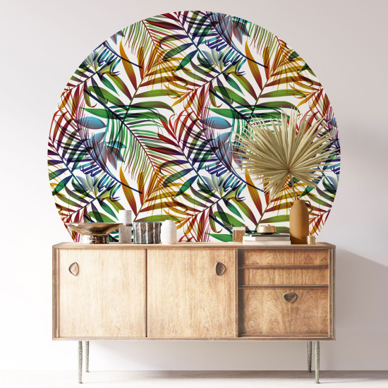 Vinilo Adhesivo Decorativo Redondo - Motivo botánico