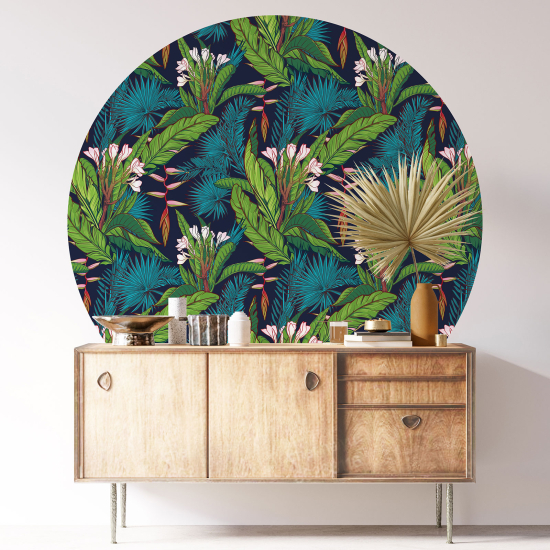 Vinilo Adhesivo Decorativo Redondo - Motivo botánico