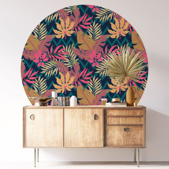 Vinilo Adhesivo Decorativo Redondo - Motivo botánico