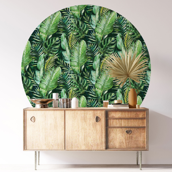Vinilo Adhesivo Decorativo Redondo - Motivo botánico