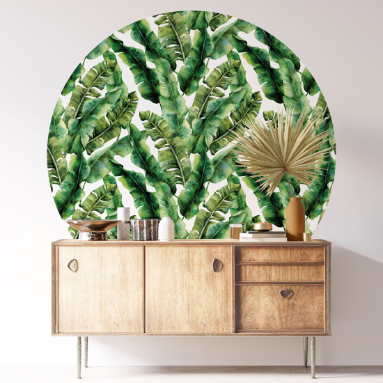 Vinilo Adhesivo Decorativo Redondo - Motivo botánico