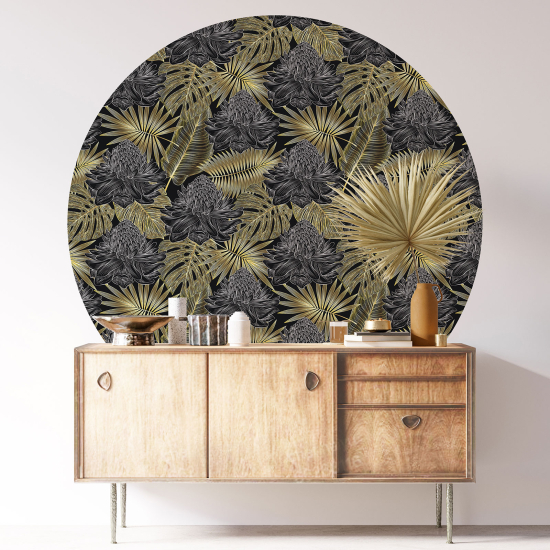 Vinilo Adhesivo Decorativo Redondo - Motivo botánico