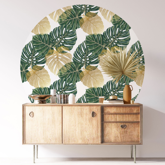 Vinilo Adhesivo Decorativo Redondo - Motivo botánico