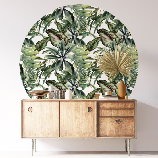 Vinilo Adhesivo Decorativo Redondo - Motivo botánico