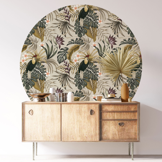 Vinilo Adhesivo Decorativo Redondo - Motivo botánico