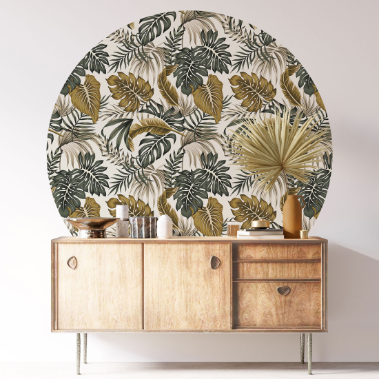 Vinilo Adhesivo Decorativo Redondo - Motivo botánico