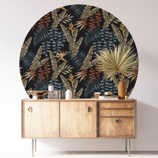 Vinilo Adhesivo Decorativo Redondo - Motivo botánico