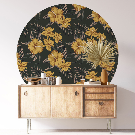 Vinilo Adhesivo Decorativo Redondo - Motivo botánico