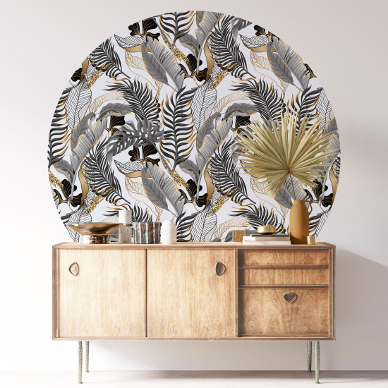 Vinilo Adhesivo Decorativo Redondo - Motivo botánico