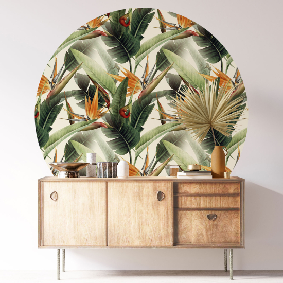 Vinilo Adhesivo Decorativo Redondo - Motivo botánico