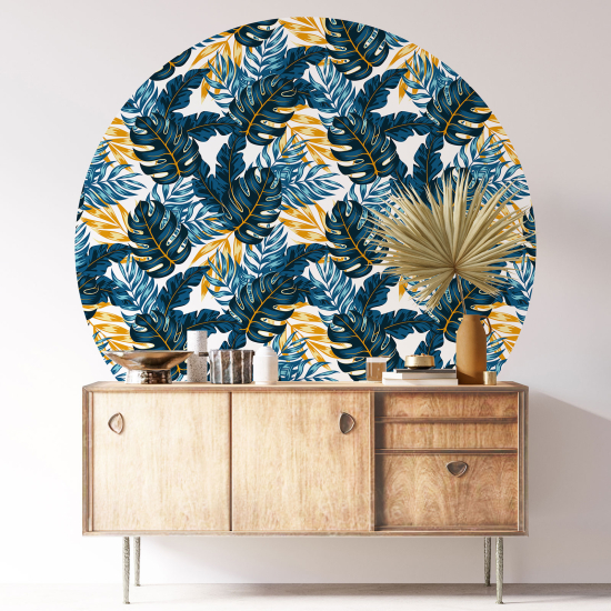 Vinilo Adhesivo Decorativo Redondo - Motivo botánico