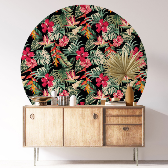 Vinilo Adhesivo Decorativo Redondo - Motivo botánico