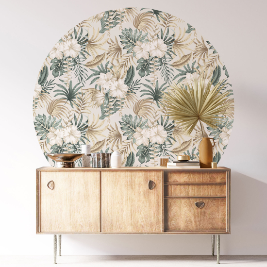 Vinilo Adhesivo Decorativo Redondo - Motivo botánico