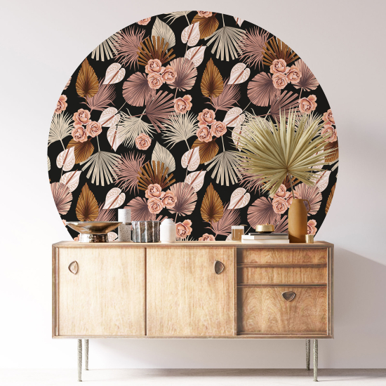 Vinilo Adhesivo Decorativo Redondo - Motivo botánico