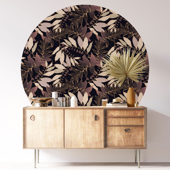 Vinilo Adhesivo Decorativo Redondo - Motivo botánico