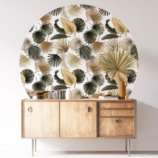 Vinilo Adhesivo Decorativo Redondo - Motivo botánico